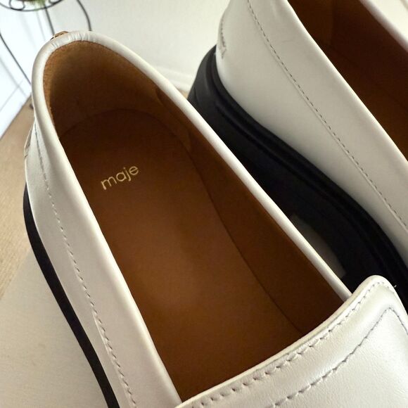 Maje Leather Platform Loafers - New - Picture 7 of 10